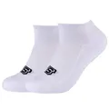 Socken Unisex, Skechers 2PPK Basic Cushioned Sneaker Socks, Weiß
