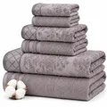 Amrapur Soft 550GSM 100% Combed Cotton DamastJacquardHandtücher mit verzierte...