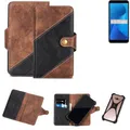 Handy Hülle für Asus ZenFone Max Plus (M1) Wallet Case Cover Smartphone Braun