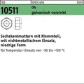 Sechskantmutter Iso 10511 M.klemmteil M 16 Automatenstahl Galvanisch Verzinkt