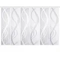 6-teiliges Schiebevorhang-Set TIBASO - transparent-weiß - je 57x225 cm