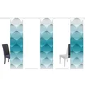 5-teiliges Schiebevorhang-Set BENARI - petrol - je 60x245 cm