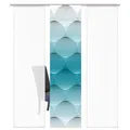 3-teiliges Schiebevorhang-Set BENARI - petrol - je 60x245 cm