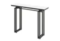COSTWAY Konsolentisch, Mamor, schmal, Metallrahmen, 110x30x81cm, Schwarz