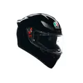 AGV - K1 S E2206 Motorrad Helm, Herren ECE Vollvisier Motorradhelm, Racing Style mit Aerodynamischem Spoiler, Kratzfestem Visier, 190° Sichtfeld, mit Intercom Ready, New model - Black, Large