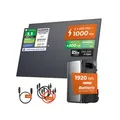 Solarway 1000Wp / 800W Balkonkraftwerk mit 1,9kWh Speicher komplett Steckdose - 1,9 kWh EcoFlow Stream Max - Solaranlage Komplettset - 500W bifaziale Solarmodule & EcoFlow Speicher & Zubehör