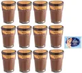 12er-Pack Nutkao Crema Cacao con Nocciole,Streichfähige Creme Kakao mit Haselnüssen,Italienische Creme, 330g-Glas + 1er-Pack Kostenlos Felce Azzurra Talkumpuder, 100g-Beutel