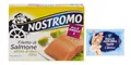 5er-Pack Nostromo Filetto di Salmone all'Olio di Oliva,Lachsfilets in Olivenöl,110g + 1er-Pack Kostenlos Felce Azzurra Talkumpuder, 100g-Beutel