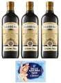 3er-Pack Barbera Selezione Unica Natives Olivenöl Extra,Olio Extra Vergine di Oliva,1Lt Glasflaschen + 1er-Pack Kostenlos Felce Azzurra Talkumpuder, 100g-Beutel