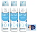 3x Breeze Deodorant Spray Frische Talka Mineralien 150ml+Talkum 100g