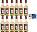 12x Ponti Weißweinessig, Aceto Di Vino Bianco 500ml Glasflasche+Talkumpuder 100g