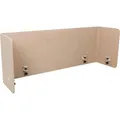 hJh-OFFICE Tischtrennwand 892005, beige, faltbarer Sichtschutz aus Filz, 160 x 60cm
