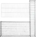 Gabionen Mauer Gartenzaun 140x150 cm Gabione Steinkorb Rankgitter Draht Gitter