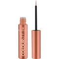 essence COLOUR it! metallic liquid liner, Eyeliner, Nr. 01, Braun, hochpigmentiert, metallisch, vegan, ohne Mikroplastikpartikel, Nanopartikel frei, ohne Parfüm, 1er Pack (3ml)