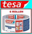 6 Rollen TESA Aluminiumklebeband ISO Strong 63652 L 25m B 50mm EXTRA STARK