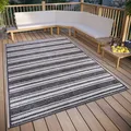 Teppich "Temu", rechteckig, 6 mm Höhe, strapazierfähig, pflegeleicht, robust, In- und Outdoor, wetterfest Grau,Beige 6 mm B: 115 cm 1 St. - 6 mm