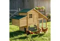 Zooprinz Hühnerstall Komfort mit Auslauf und Nistkasten, Bitumendach, Massives Kiefernholz