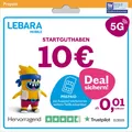 LEBARA Prepaid SIM-Karte mit 10€ Startguthaben inkl. 5G