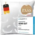 KNERST® Kopfkissen - 3 Kammer Daunenkissen - Germany - Kopfkissen Daunen & Federn - Größe: 80x80 cm - Weiß