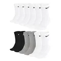 Nike Unisex Trainingssocken Everyday Cushioned Crew Socks SX7664 6 Paar, Größe:34-38, Artikel:-100 white + 901 grey / white / black