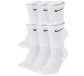 NIKE Everyday Cushioned Crew Socken (6 Paar) Farbe: Weiß/Schwarz (100); Größe: S | EUR 34-38 | UK 2-5
