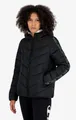 Champion Steppjacke - leichte wattierte Kapuzenjacke in Kontrastoptik - schwarz Damen, Größe: M