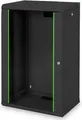 Digitus Unique DN-19 20-U-SW - Schrank - Netzwerkschrank - geeignet für Wandmontage - Schwarz, RAL 9005 - 20U - 48,3 cm (19") (DN-19 20-U-SW)