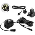 CLGarden Springbrunnenpumpe SP1 mit LED Ring warmweiß Beleuchtung Gartenbrunnen