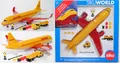Siku WORLD 1702 DHL Frachtflugzeug Airbus A320neo mit Zubehör