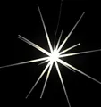 3D LED Stern zum Hängen Weihnachtsbeleuchtung DIA 51cm Außen Batterie