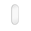 Badezimmerspiegel Wandspiegel Flurspiegel oval Rahmen schwarz Dekospiegel H 70cm