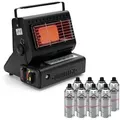 HOMELUX Heizstrahler 1300W 2in1 Tragbare Gasheizung, Gasheizung für innenräume Outdoor, 1300 W, Gasheizer, Gasheizung Camping, Heizung Ohne Strom, Gasheizstrahler
