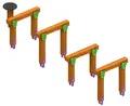 JVmoebel Klettergerüst Schwebebalken Balancierbrücke aus robustem Material in bunten Farben, Made in Europa