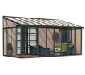 Terrassendach Terrassenüberdachung Aluminium Canopia anthrazit 277x556x310cm