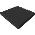GORILLA SPORTS® Schutzmatten - 6 Matten mit 12 Endstücke, 60 x 60 x 1,2 cm, Rutschfeste, EVA Schaumstoff, Schwarz - Bodenschutzmatten Fitness, Bo... - Schwarz