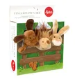 SIGIKID 43015 Fingerpuppenset Garten My Little Theatre Igel, Hund, Hase mit Schmuckkarton, für Mädchen und Jungen, empfohlen 6 Monaten