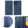 FÜR SAMSUNG GALAXY A16 5G - SEAM Hülle Case Etui Handy Tasche Wallet Cover BLAU