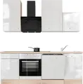 Flex-Well Küchenzeile Florenz, mit E-Geräten, Breite 220 cm, in vielen Farbvarianten erhältlich