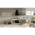 Flex-Well Exclusiv Küchenzeile Valero 220 cm Hochglanz Weiß - Sonoma Eiche