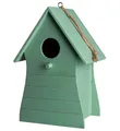Holz Vogel Nistkasten zum Hängen - 2 Farben - Garten Deko Futter Häuschen 20 cm