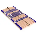 Stabiler Lattenrost 100% BUCHE Lattenrahmen - Nicht verstellbar, starr - SCHULTERFRÄSUNG, 7 Zonen, 44 Federleisten, Härte-Regulierung, Mittelgurt - FIX Comfort 44® - fertig montiert (70x220cm)