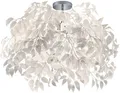 Reality Leuchten Deckenleuchte Leavy, ohne Leuchtmittel, 3-flammige E14 Deckenlampe mit Blätteroptik, Ø 70 cm, Wohnzimmerlampe