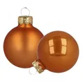 Weihnachtskugeln Glas Orange Matt und Glänzend Christbaumschmuck Ø4cm Set 60St