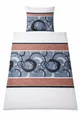 Bettwäsche Set 155x220 cm + 80x80 cm – Modernes Design in Braun / Weiss mit Krei