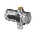 GARVIDA Durchlauferhitzer Kompakt Edelstahl/schwarz bis 60° inkl. Temperaturanzeige, warmes Wasser