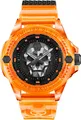 Philipp Plein PWWAA0824 THE $KULL SYNTHETIC schwarz orange Silikon Herren Uhr