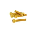Schraubensatz 6 Stück Innensechskant Alu gold - M6x30