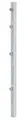 Alberts 677626 Zaunpfosten für Doppelstabmattenzaun | mit Klemmlaschenbefestigung | feuerverzinkt | Länge 1500 mm | Pfosten 60 x 40 mm