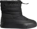 Calvin Klein Damen Mid Boot Stiefel Snowboot Nylon Mix mit Plateau, Schwarz (Triple Black), 37