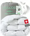 Welldora Komfort Bettdecke 155x220 - 100% Extraweiche Federn & Daunen - Fachärztlich, Allergiker Ganzjahres Federbett Daunendecke